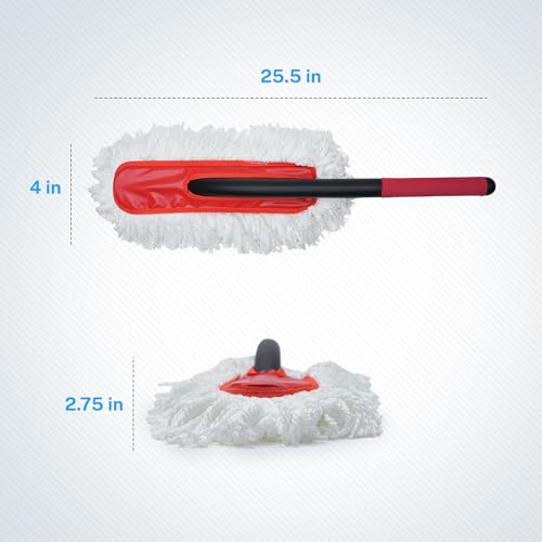 Image of S.M. Arnold Ultra-Soft Microfiber Vehicle Duster - Ideal for Cars, Trucks, RVs, Boats, 25-Inch Long, Gentle on All Surfaces, Durable, Easy to Use, Includes Handy Storage Pouch for Efficient Cleaning