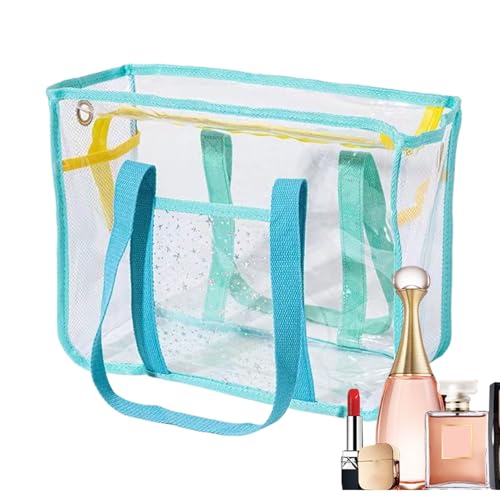 De Banco De Playa Transparente - Las Mujeres Del Bolso Accesorio De Viaje Elegante Con Cremallera De La Swim Gimnasio Compras Con Elementos Esenciales De La Piscina De Vacaciones De Verano