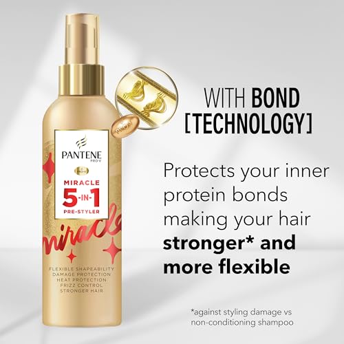 Pantene Heat Protection Spray, Leave In Conditioner, 5-In-1, 200ml, Styling Hairspray, Primer, Shaping, Protecting and Nourishing Hair Treatment - Image 5