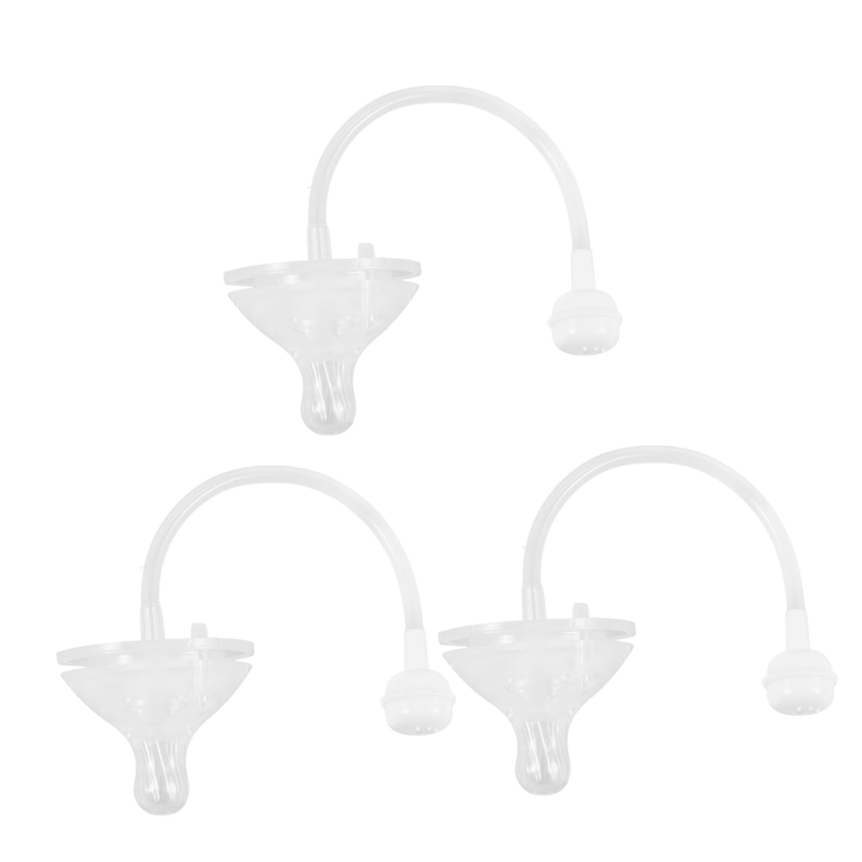 BESTonZON 3pcs Silicone Pacifier Straw with Weighted Nipple Wide Straw Bottle Accessory for Sippy Cup