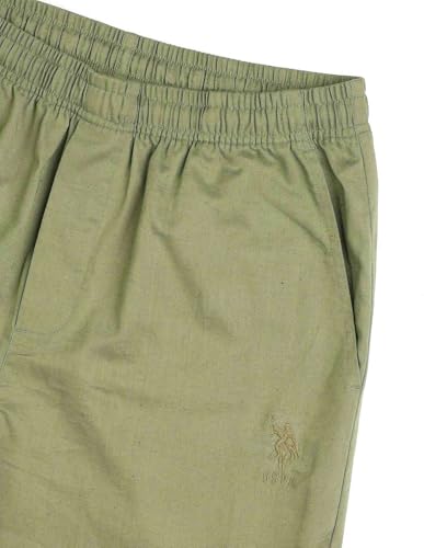 Image of U.S. POLO ASSN. Mens OELP8 Relaxed Fit Cotton Linen Lounge Pants