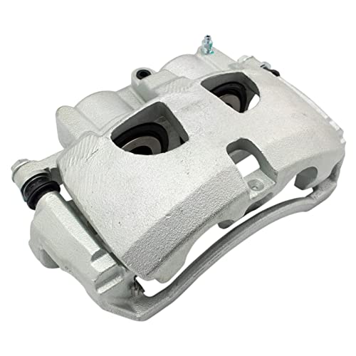 Image of TRQ Front Driver and Passenger Side Brake Caliper Set Caliper Brackets Hardware Compatible with 09-10 Dodge Ram 2500, 3500 12 Ram 1500 with 8 Lug Wheels 11-18 2500 3500
