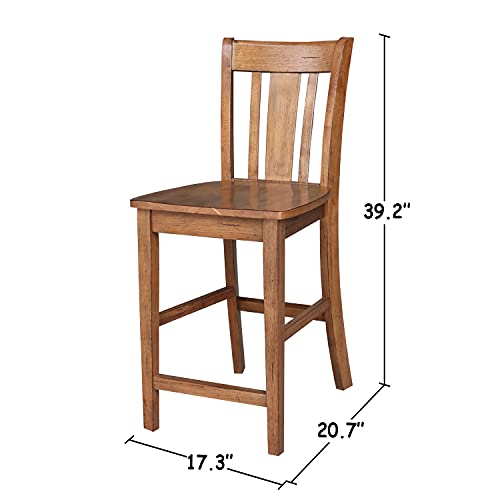 International Concepts San Remo Counter Height Stool,Brown #TOP5