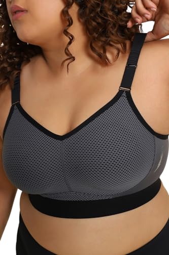 Image of Van Heusen Women Nylon Blend Wireless Non Padded High Impact Sports Bra -Anti Bacterial, Moisture Wicking