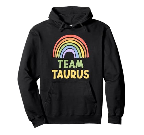 Happy Colorful Team Taurus Rainbow Pride Astrological Sign Felpa con Cappuccio