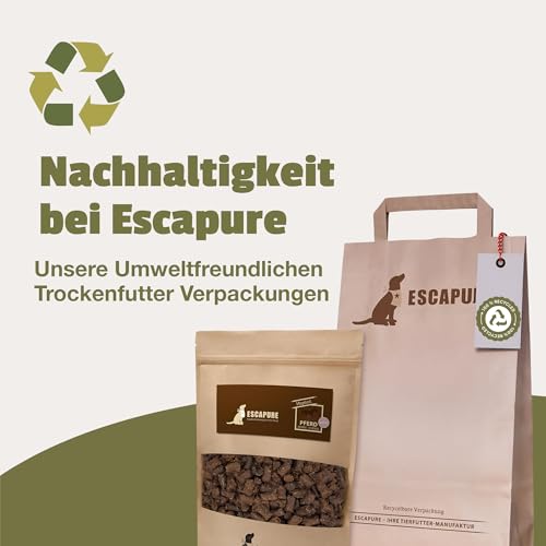 ESCAPURE Hupferl - Hunde Leckerli aus Pferdefleisch in Premium Qualität - 98% Muskelfleisch - Protein Trainingssnacks ohne künstliche Zusatzstoffe & Getreide (1000g)