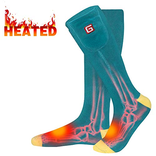 Rabbitroom Heated Socks with Rechargeable 3.7V Li-ion Batteries, Electric Thermal Insulated Socks