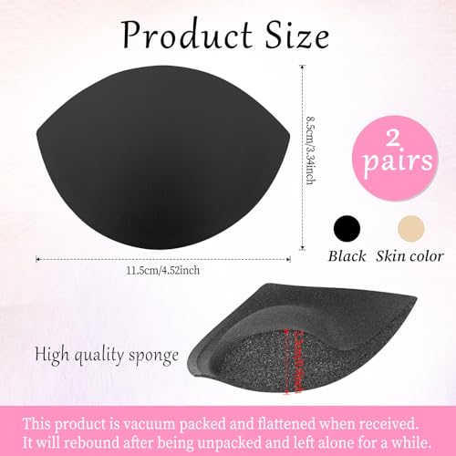 2 Pairs Small Size Bra Inserts Breast Enhancers, Women's Push Up Bra Pads Inserts, Push up Swimsuit Pads, Fits A Cup2