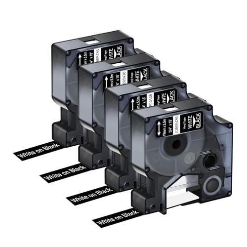 KCMYTONER 4 Pack Compatible for Dymo Rhino 1805436 3/4