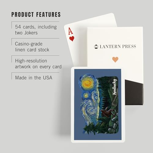 Baraja de Poker Kentucky Starry Night Bigfoot 52 cartas miniatura 3
