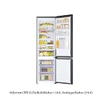 Samsung Kühl-Gefrier-Kombination, Kühlschrank mit Gefrierfach, 203 cm, 390 l Gesamtvolumen, 114 l Gefrierteil, AI Energy Mode, Flaschenregal, Premium Black Steel, RL38C602CB1/EG – Bild 3