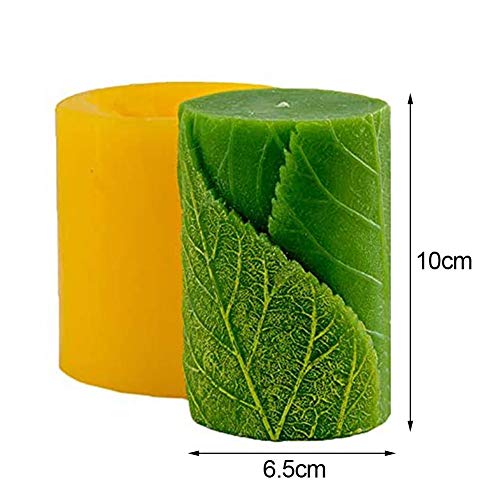 3D Silikonform,zylindrische blatt silikonform für die Herstellung von Kerzen,Aromasteinen,Schokolade,Seife,Kerzenform 3D… – Bild 3