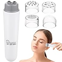 Healifty Gesichtsmassagegerät, 4 in 1 Elektrische Massagegerät Gesicht, Mini Massagegerät mit 4 Bürstenköpfen, Wasserdichtes Face Lifting Gerät für Tiefenreinigung, Geeignet für Alle Hauttypen (Weiß)