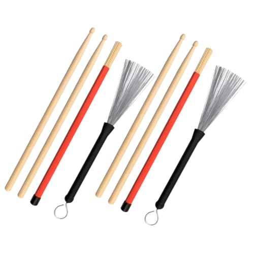 Levemolo Set de Baquetas de Maple y Cepillo para Percusión miniatura 6