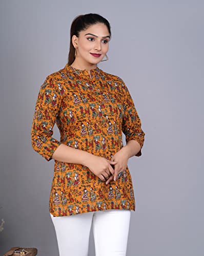 Image of Jikonet Women's Printed Rayon Straight Short Kurti