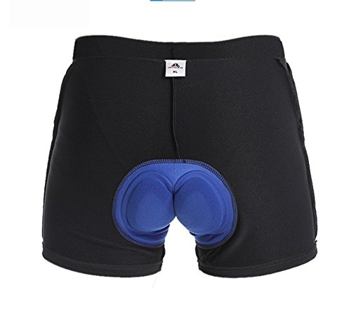 Aogolouk 3D Acolchada Bicicleta Ropa Interior Pantalones Cortos para los entusiastas de la Bicicleta, Azul