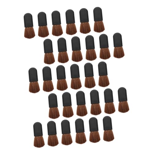 LOORGVEL 30 piezas Brochas Maquillaje Blusher Pinceles Portátiles Suaves para Polvo Colorete y Base para Viaje y Retoques Diarios