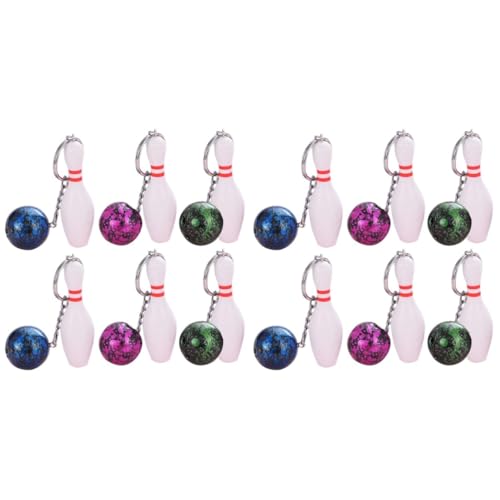 Porte-clés bowling Kisangel en PVC avec anneau robuste pour clés