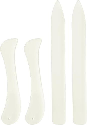 WONVOC 4 carpetas de hueso, creadores de pliegues, herramienta de puntuación, creaser de papel, herramienta plegable para encuadernar, herramientas