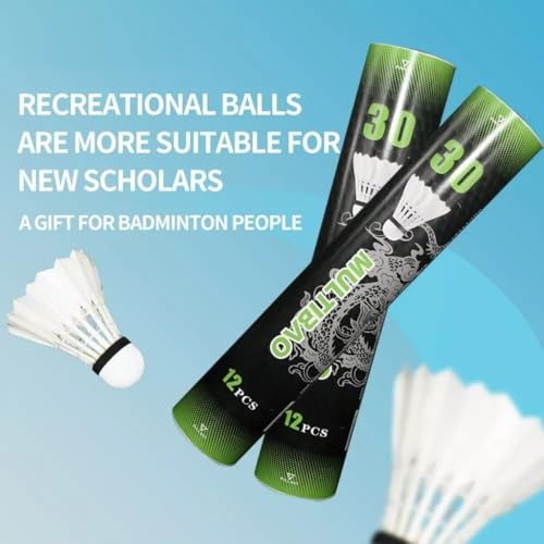 Multibao 12PCS Badminton Shuttlecocks Duck Feather with High Stability and Durability Suitable for Professional Training Indoor Outdoor Sport - Image 2