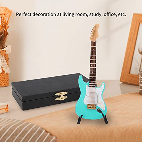 Sutinna Mini Guitar Replica, Guitar Musical Instrument Model Miniature Home Office Decoration Lifelike And Smooth Texture(18 Cm Dark Green Electric Guitar) #TOP3