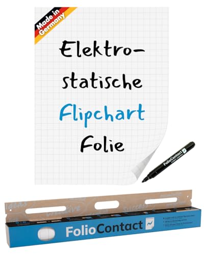 Folio Contact Flipchart Folie kariert – statisch haftend ohne...