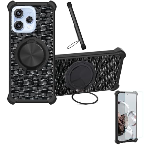 �Ή� Oppo Reno15c �P�[�X Phone Case [1�� 9H+�d�x���� �K���X�t�B����][360°��]���X�^���h�A�}�O�l�b�g��]CX-11-HEI