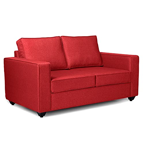 Image of Wakefit Sofa Set | 3 Year Warranty | Sofa 6 Seater, 6 Seater Sofa for Living Room, Wooden Sofa Set, Sofa Set 3+2+1 Seater - Napper(Omega : Red)