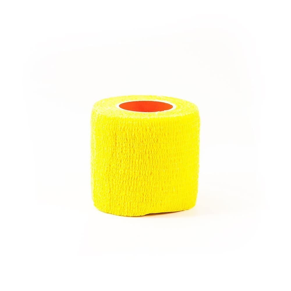 First Aid 4 Sport Latex Free Cohesive Bandage - 5cm x 4.5m Yellow - 1 Roll