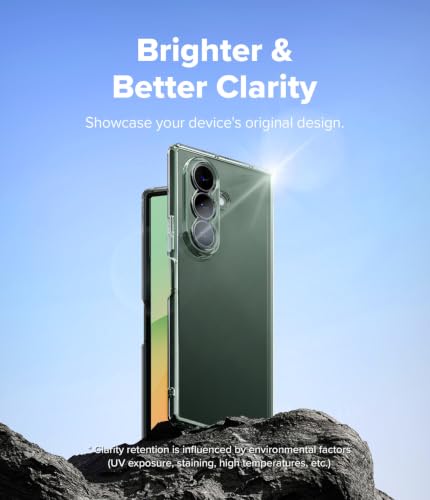 Image of Ringke Fusion for Samsung Galaxy Z Fold 8 Ultra Case Back Cover | Clear Transparent, Shockproof, Air Pocket, Hard Back, Flexible TPU Bumper, Precise Cutouts, Original Form