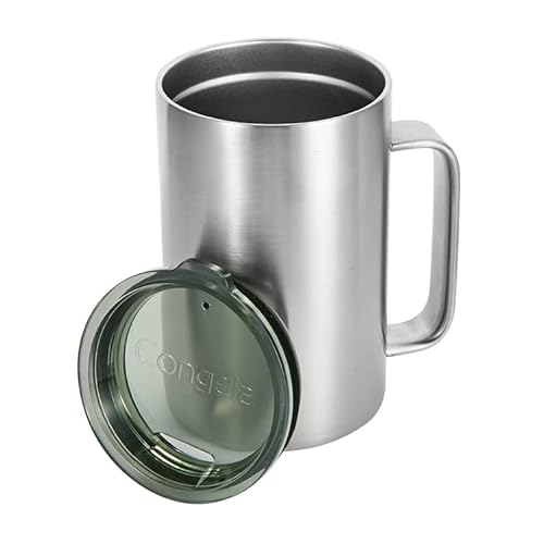 Congela 22Oz Stainless Steel Coffee Mugs:bpa Free, Tea Cup Mug,Vacuum Insulated Cups With Stronger Handle,Extra Thick Double Wall Keep Drinks Hot Or Cold Longer,Durable For Camping(Stainless,22Oz) #TOP12