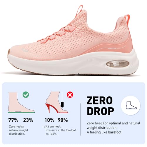 Image of Wide Toe Box Shoes Women Slip on Sneakers with Arch Support, Extra Wide Width Comfort Walking Shoes for Plantar Fasciitis, Zero Drop Cushion Tennis Gym Shoes