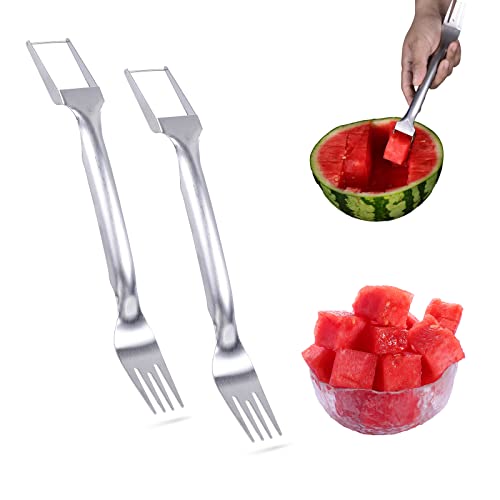 2 PCS 2-in-1 Watermelon Fork Slicer, 2024 New Watermelon Slicer Cutter Summer Watermelon Fruit...