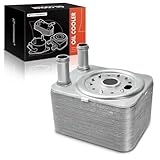 A-Premium Engine Oil Cooler Compatible with Volkswagen Jetta, Passat, Golf, Eos, Touareg & Audi A3, A3 Quattro, Q7, 2006-2014, 2.0L 3.2L 3.6L