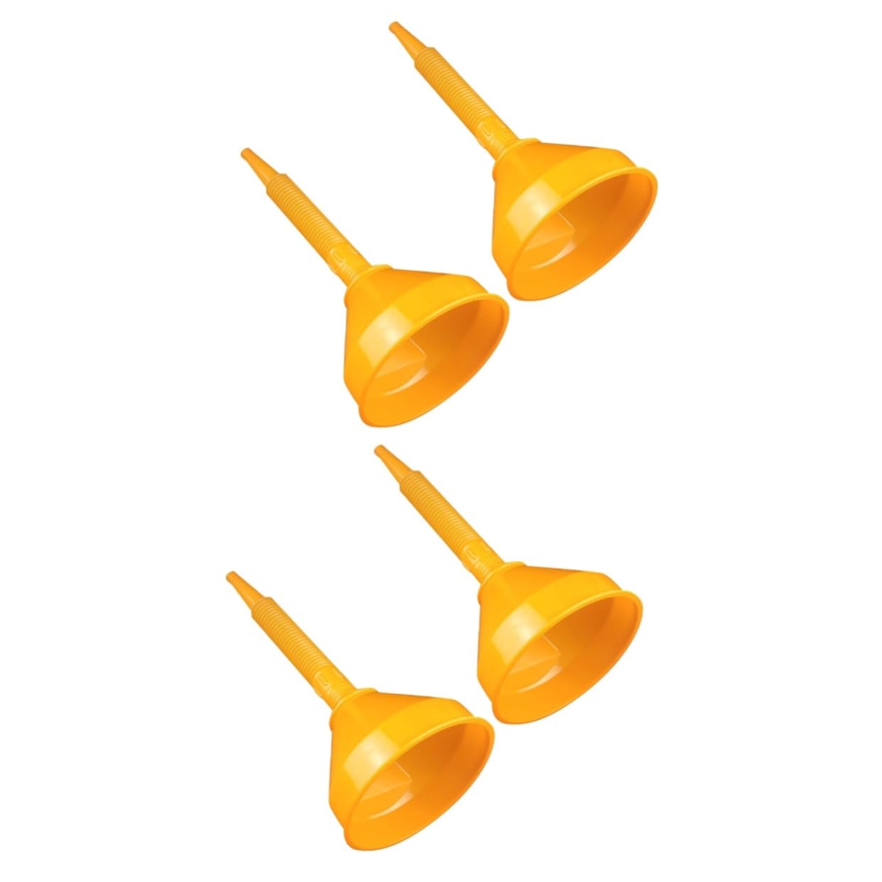 iplusmile 4 Piezas Embudo De Relleno Embudo De Llenado De Aceite De Vehículo Con Tubo Motor De Gasolina Largo y Flexible Del Tanque De Gasolina Abdominales Orange