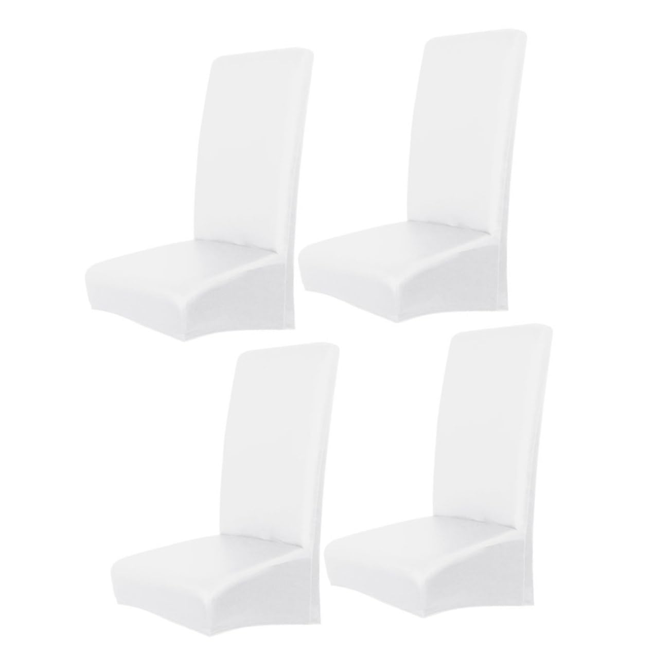 ABOOFAN Fundas de Silla de PU Elásticas 4 Piezas para Comedor