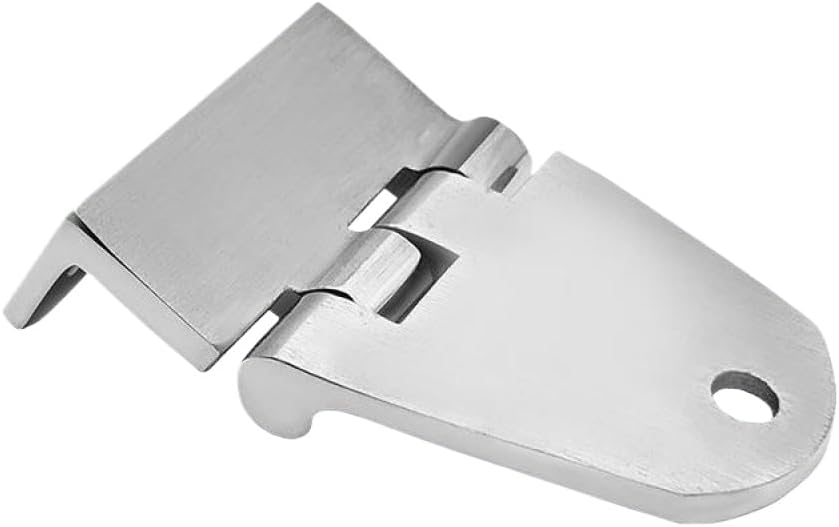 Stainless Steel Flat Cabinet Hinge with 3 Holes Cast Strap Deck Hinge Compatible with Boat Hardware