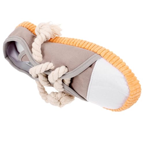 TOYANDONA Giocattolo da masticare a forma di scarpa per cani di piccola taglia, durevole e privo di sostanze nocive con cigolio per la cura dei denti e divertimento per cuccioli, per mordere e