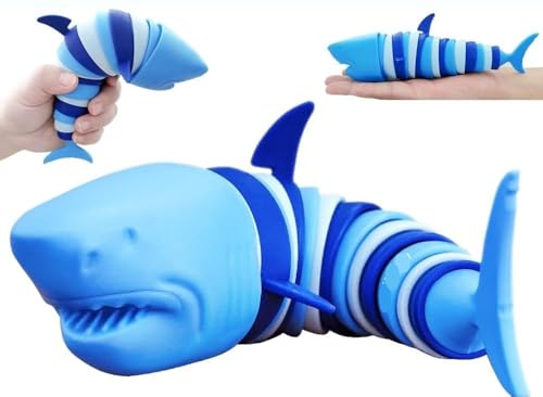 Image of Chocozone Crawling Caterpillar Toy Toddler Toys for Kids Flexible Clicky Sound Making Sensory Toys for 2+ Years Old Boys & Girls (19cm) (Dolphin)
