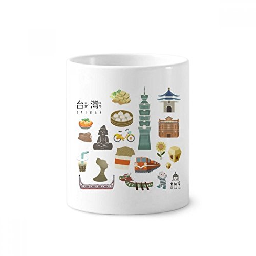 Pot en céramique Taiwan pour ranger stylos et brosses sans encombrement