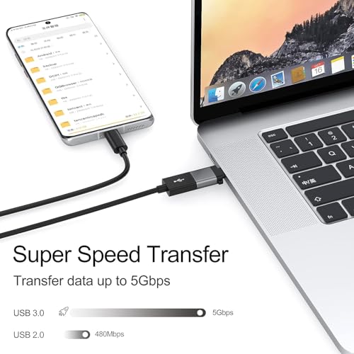 Image of OTG Type C, USB to Type C, Type C to USB Connector Compatible with All Type C Devices (Multicolor)