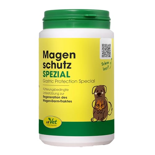 cdVet Magenschutz Spezial 100 g - Fütterungsbedingte Unterstützung zur Regeneration des Magen-Darm-Traktes - Säurepuffer, Schleimhautschutz und Toxinbindung für Hunde und Katzen