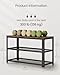 VASAGLE 3-Tier Shoe Rack, Shelf Storage Bench with Metal Mesh Shelves and Seat, Free Standing Shoe Organizer for Entryway, 11.8 x 28.7 x 17.7 Inches, Rustic Brown and Black ULBS73X