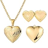 💕 【 PENDENTIF SIGNIFICATIF 】 - Conception de médaillon en forme de coeur, avec une fonctionnalité supplémentaire, vous pouvez mettre une photo à l'intérieur du médaillon par vous-même, ou mettre un jeton commémoratif dans le pendentif, verrouiller les souvenirs dans le médaillon, tenir l'amour à proximité ton cœur pour toujours.