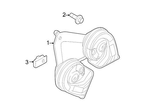 Genuine Ford BB5Z-13832-A Horn Assembly