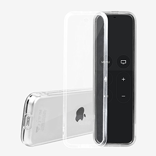 SIKAI CASE Transparent Remote Case for Apple TV 4th Generation Siri Remote Controller (TPU Transparent, Shock Proof, Anti-Dust Plug, 1 Pack)