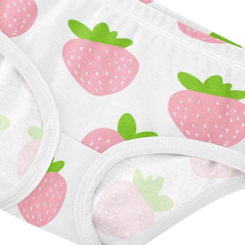 Girls Underwear Toddler 2t Cotton Panties Little Girl Cartoon Undies Kids Briefs Pink Strawberry White4