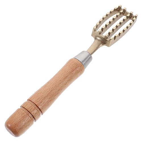 Cabilock Strumento per La Rimozione delle Squame dei Pesci in Ottone E Legno per Uso Domestico E Commerciale
