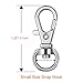 Paxcoo 150 Pcs Key Chain Hooks with Key Rings and D Rings Bulk for Lanyard Supplies (Small Size)