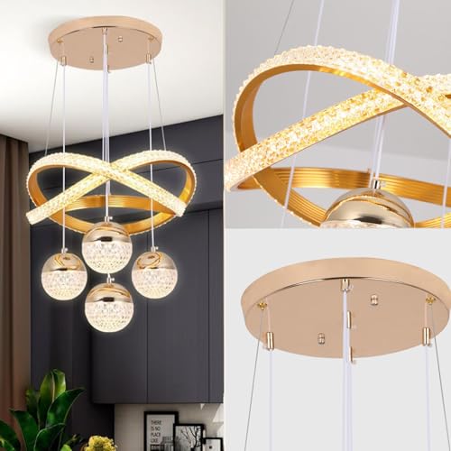 Lámpara colgante moderna regulable led para sala de estar y cocina 4